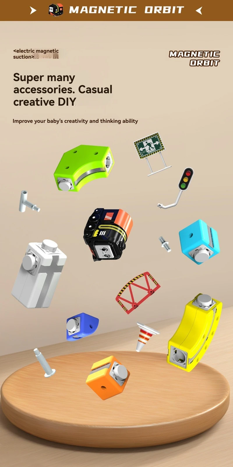 

The Children's Magnetic Building Block Track Electric Mini Train Set Is A Birthday And New Year Gift For Boys And Girls