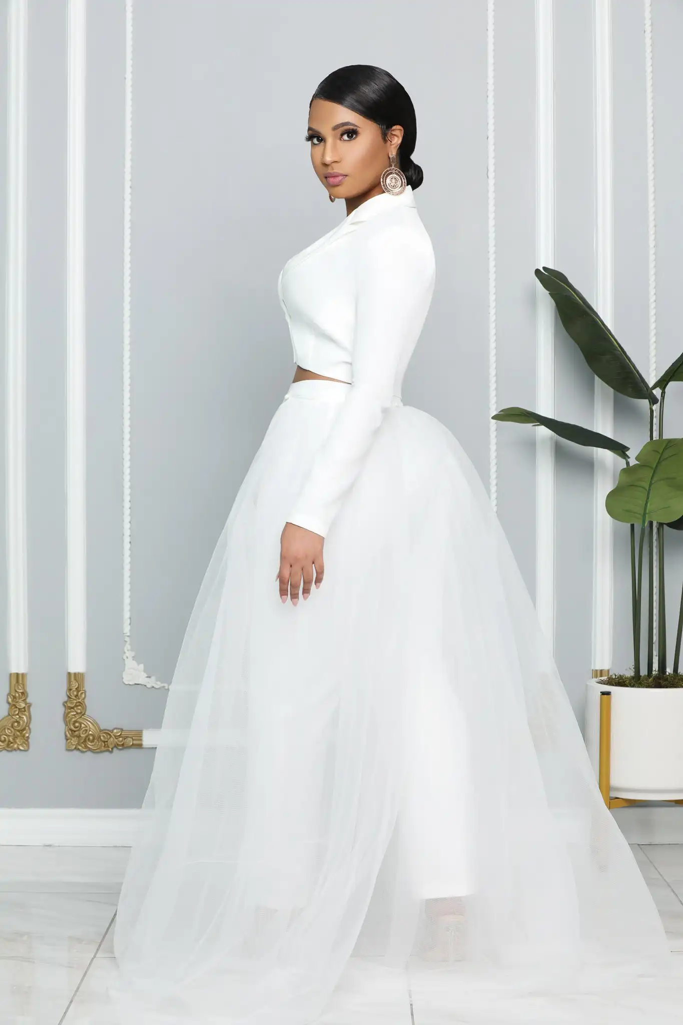 Robe De mariée Simple blanche, veste courte et pantalon avec jupe détachable, col en v, Robe De mariée élégante pour femmes, personnalisée, 2022