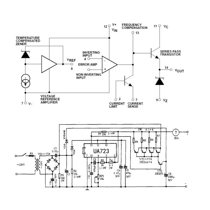 2 قطعة UA723CN UA723 منظم جهد قابل للتعديل IC 2-37 فولت DIP-14 IC #3