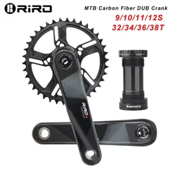 RIRO MTB Carbon Fiber Crank 11/12 Speed for DUB XX1 Direct Mount 170mm Bicycle Carbon Crankset 32/34/36/38T Bike Chainring