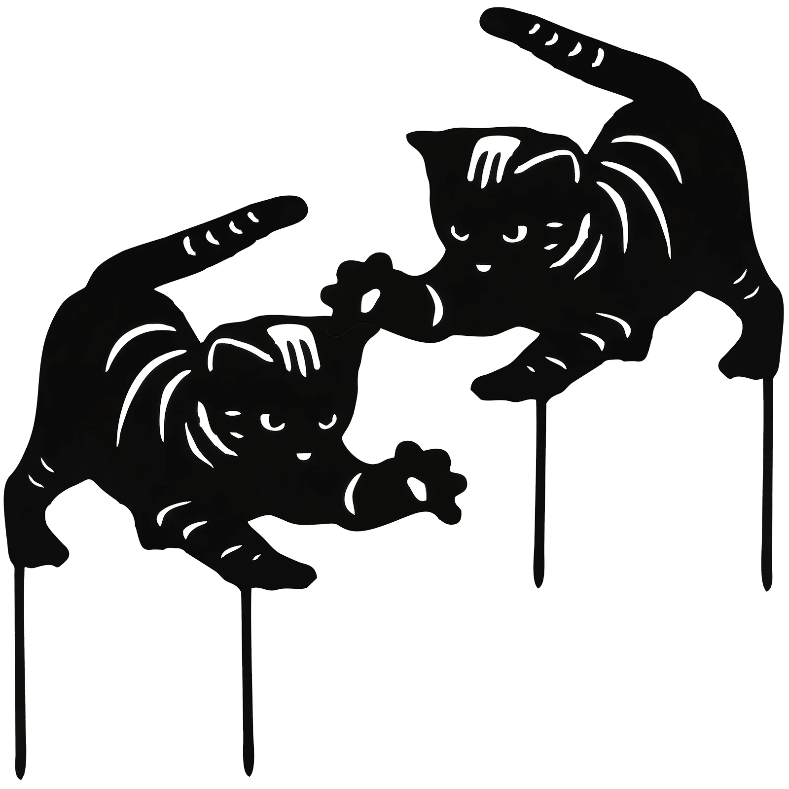 

2 Pcs Cat Garden Garden nament Decor Floor Insert naments Outdoor Lawn Decorations Stake Yard Acrylic Cat Stake