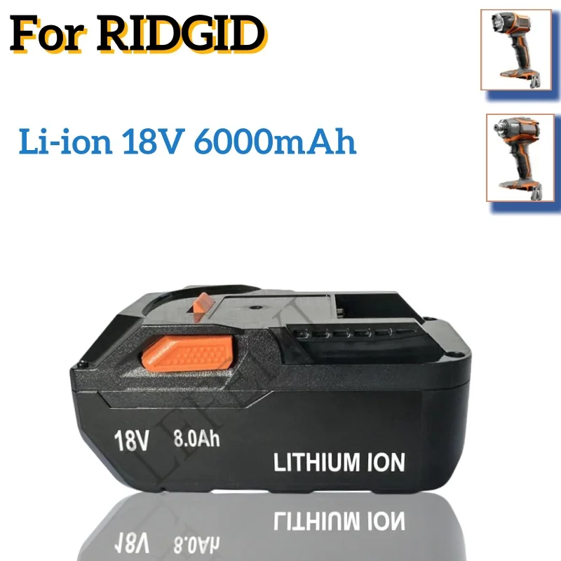 

8000mAh 18V Li-ion For RIDGID R840083 R840085 R840086 R840087 Rechargeable Power Tool Battery Series AEG Series Battery