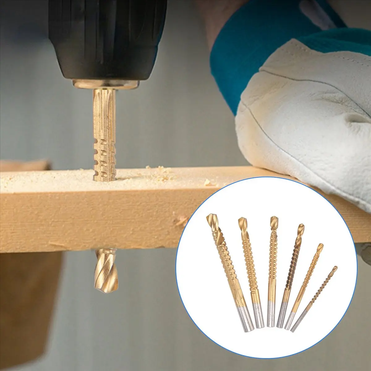 

Набор фрезерных сверл из быстрорежущей стали, 6 шт., набор сверл по дереву, набор сверл по дереву и металлу K075