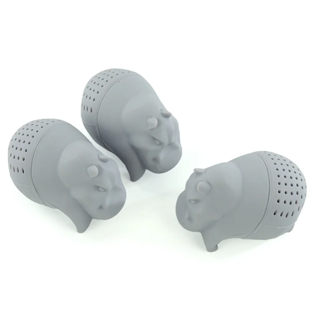 

Grey Tea Infuser Animal Strainer Heighten Filter Silicone Otter Hippo Leaf Loose