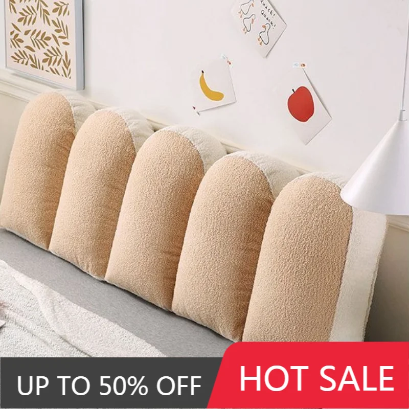 Soft Bed Head Cushion Short Plush Comfortable Lounger Cushion Lazy Modern Long Backrest Pad Home Textile Bedroom Decoration