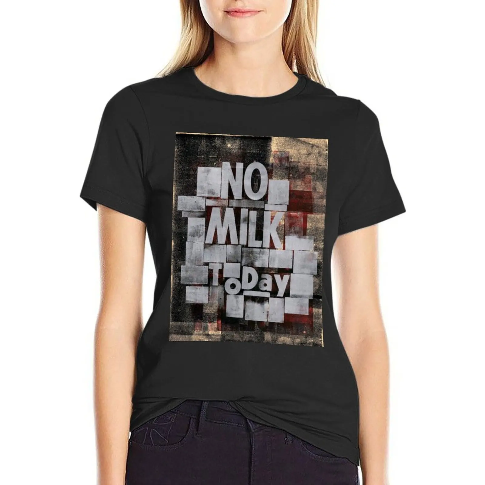 

No milk today T-Shirt animal print shirt for girls aesthetic clothes t-shirt dress for Women long