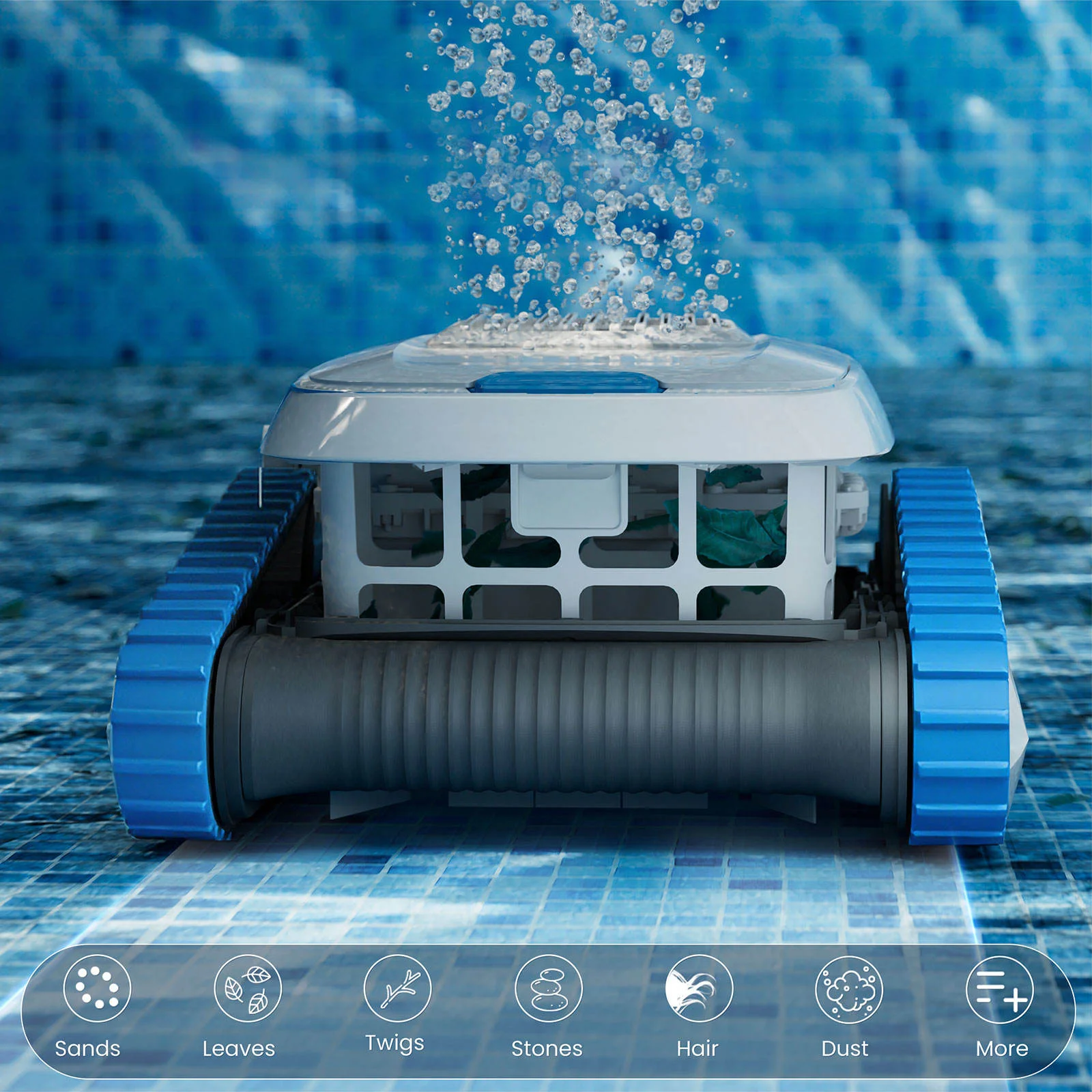 2026 New QD40 Portable Rechargeable Robotic Pool Cleaner Automatic Cordless Pool Vacuum Robot for Swimming Pools
