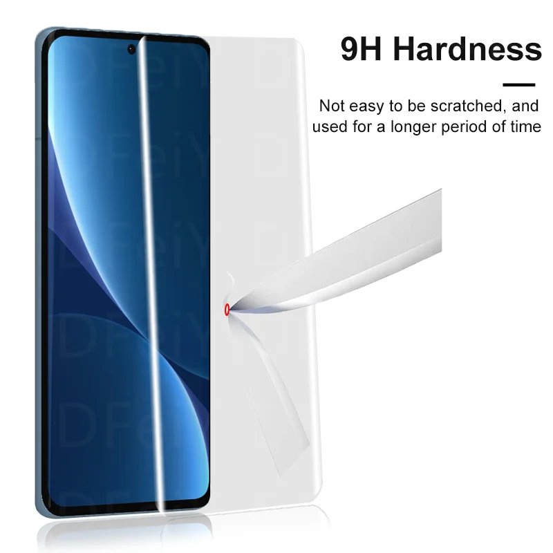 DFeiY UV Glass for Xiaomi 12 Pro Full Coverage UV Screen Protector for Xiaomi 12X 12S Pro 12S Ultra Tempered Glass Film