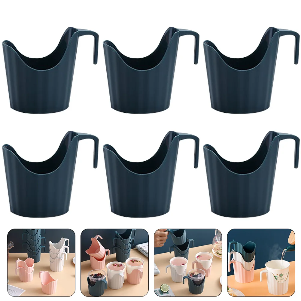 

6 Pcs Anti-scalding Coaster Coffee Cup Holder Disposable Cups Desktop for Dispenser Office