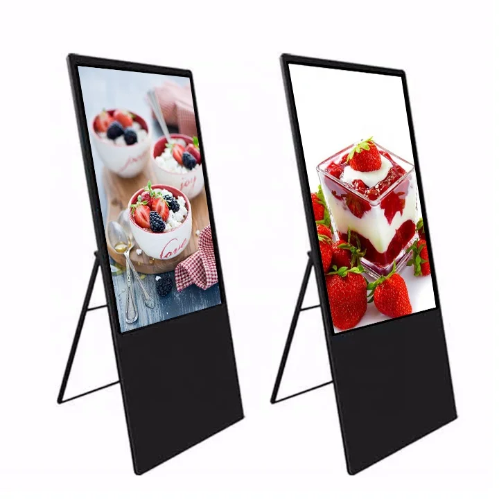 Ultra-thin LCD Signage Display Custom Media Player Totem with 6mm Pixel Pitch for Advertising Digital Posters