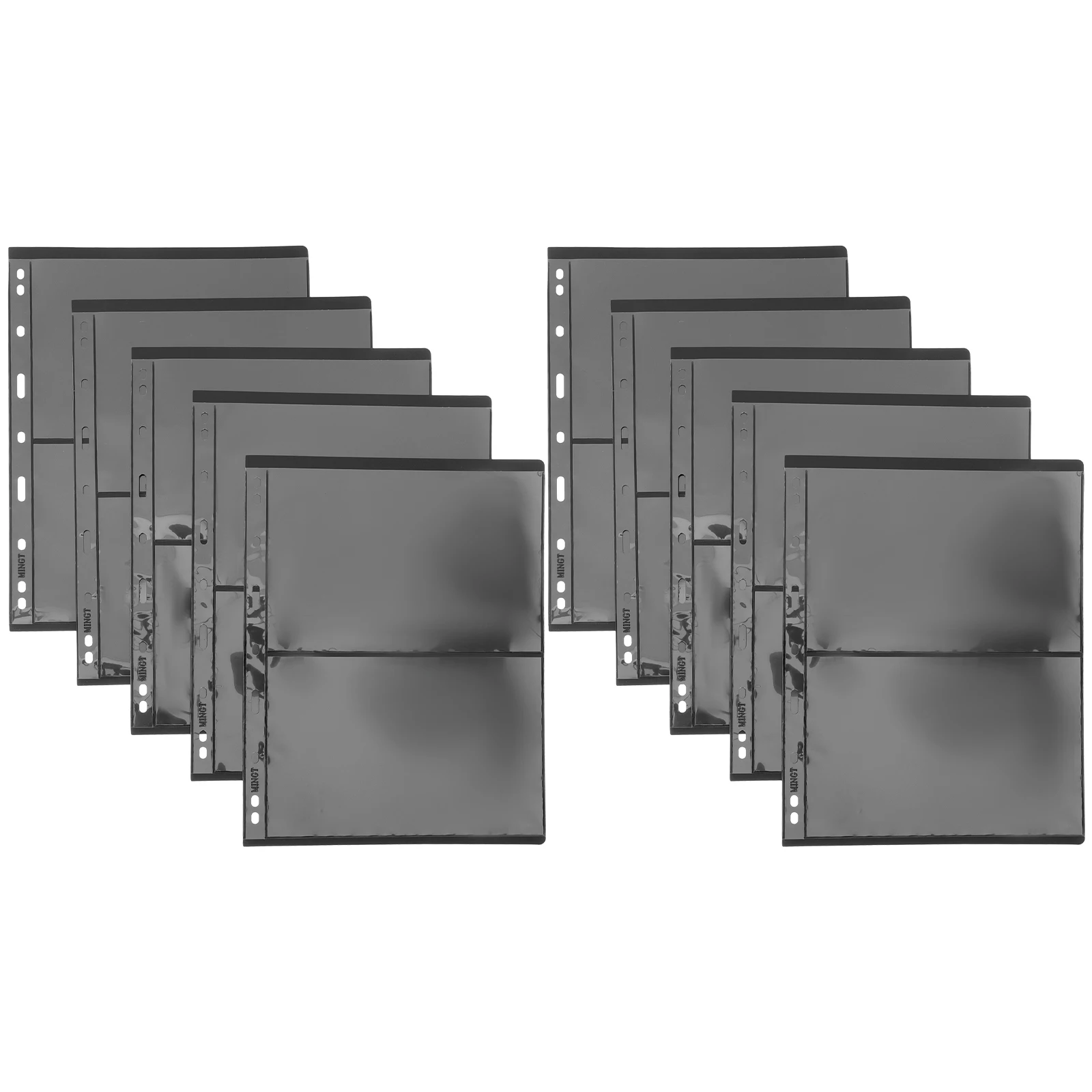 

10pcs Album Storage Holder Stamp Album Binder Pages Coin Bill Holder Transparent Storage For Collectors