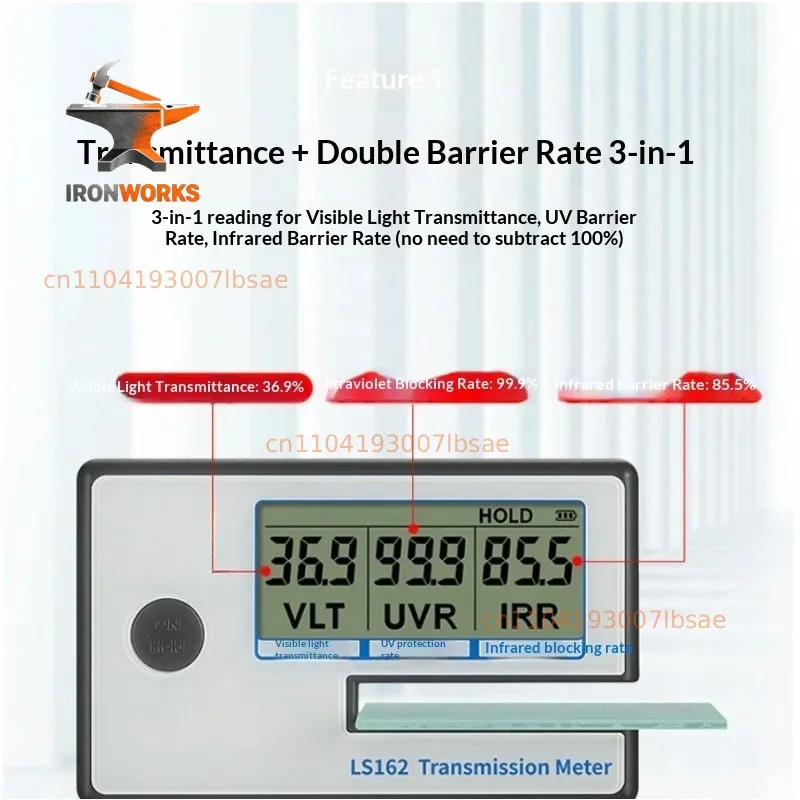Professional 3-in-1 Solar Meter - Portable Window Tint Meter for Cars, Tests UV Rejection on Film, Glass & Auto Tint