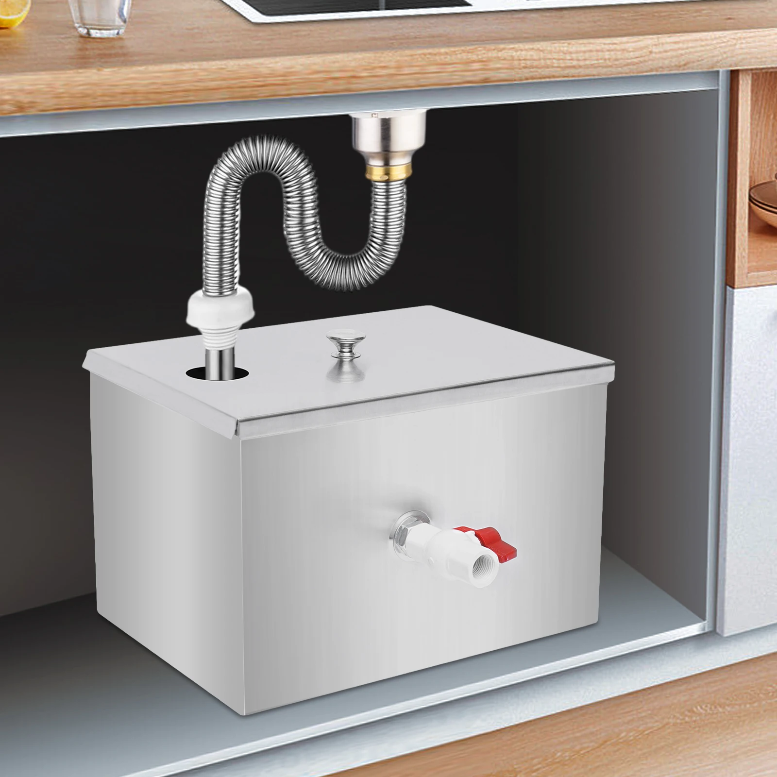 

Коммерческий жироуловитель, 20-литровый жироуловитель из нержавеющей стали, для установки под мойку, НОВИНКА