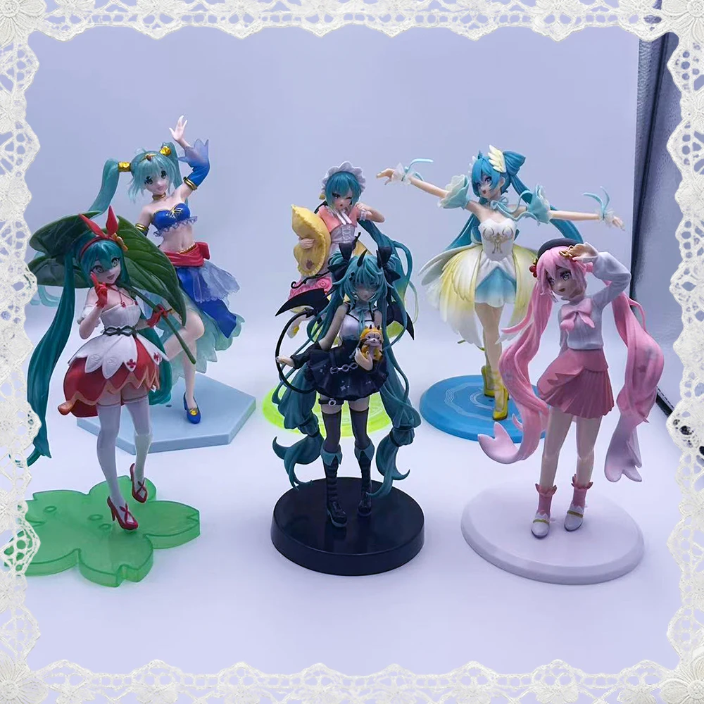 

Anime Hatsune Miku Anime Figure Elf Dancing Girl Hatsune Miku Action Figures Kawaii Girl peripheral PVC Model Toys Gifts