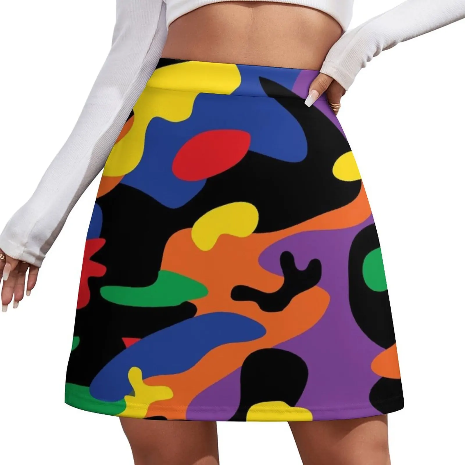 LGBT Camouflage Rainbow Colors Mini Skirt fashion School uniform School skirt skirt sets