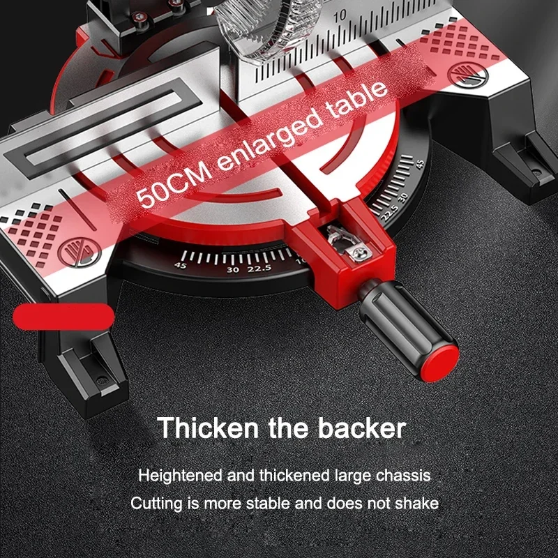 ترقية آلة المنشار الألومنيوم 10 بوصة عالية الدقة آلة قطع النجارة الألومنيوم 45 درجة زاوية ميتري المنشار #5