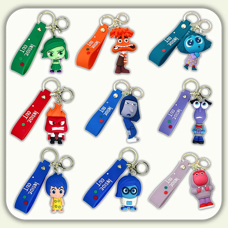 

Disney Anime Inside Out 2 Cartoon Keychain Fashion Couple Bag Keys Holder Keyring Children Gifts Fashion Jewelry Key Rings Toy