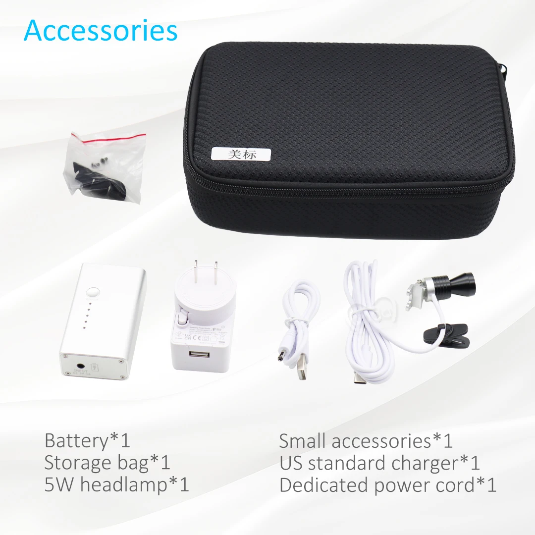 5W Dental LED Headlight Wireless Surgical Lamp for Dental Loupe Medical Magnifier 3500mAh Battery