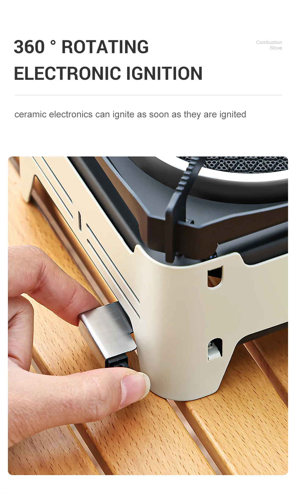 WESTTUNE Gasherd für den Außenbereich, tragbare Kochöfen, Camping-Notfallbrenner mit elektronischer Zündung für Garten, Picknick, Grillen – Detail 7