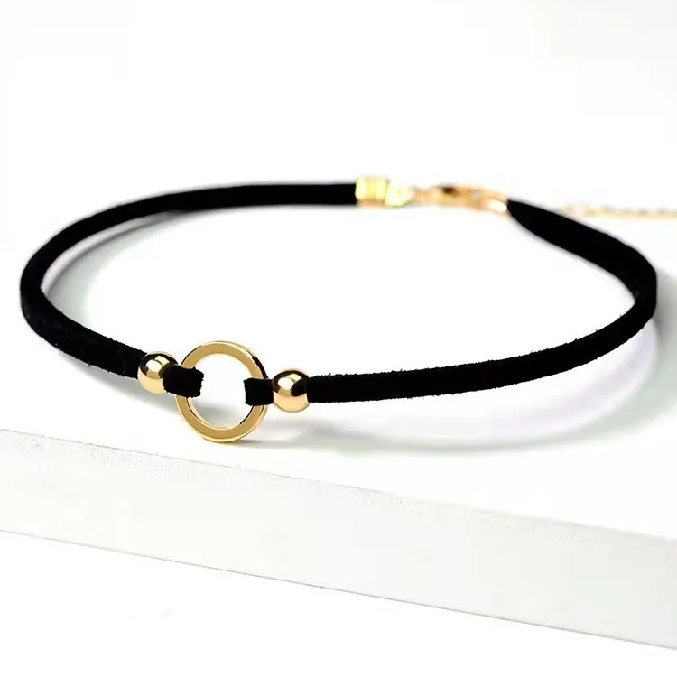 

Kititykiss2025 autumn and winter black satin swan clavicle necklace trendy temperament choker necklace female party neck strap