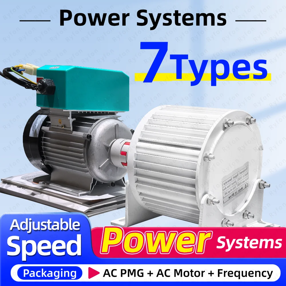 Generador de Imán Permanente de 10KW, 7 Velocidades Ajustables, Nueva Energía, con Motor de 220V, Frecuencia de 20KW, Sistema de Energía de 30KW