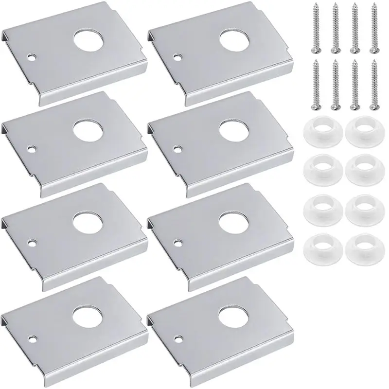 A93E-Bifold Door Repair Kit 8 Pieces N7192 Bi-Fold Door Repair Brackets Fits For 1-3/8 Inch For Folding Pocket Accordion Barn Do