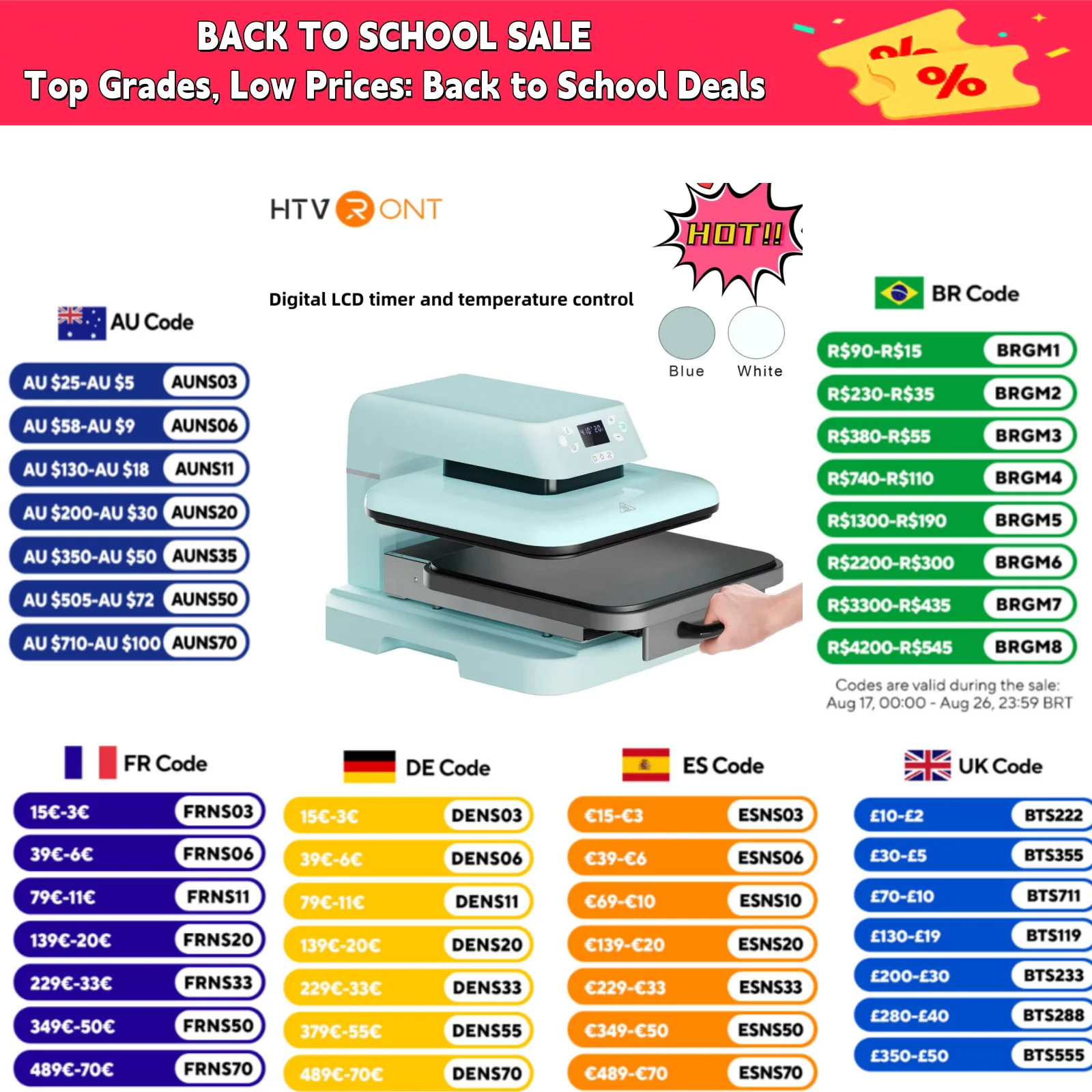 Hvront 15x15in 1500w máquina automática de prensa térmica digital camiseta transferência sublimação impressão sublimação de vinil para bolsa de camiseta