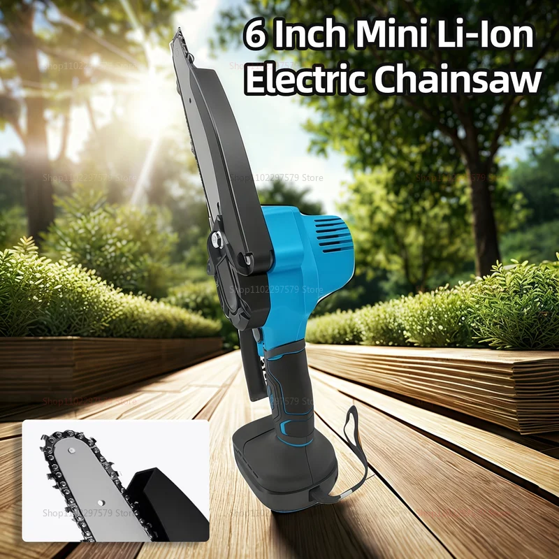 Mini tronçonneuse électrique Li Ion de 6 pouces, scie sans fil Portable à une main, convient à une batterie 21V, idéale pour la coupe et la taille des arbres