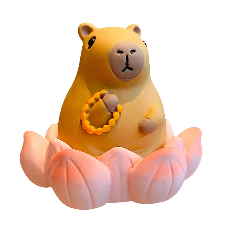 Creative Cute Capybara Resin Ornaments Mini Animals Figures Doll Decorations Small Desktop Ornaments Children Birthday Gifts