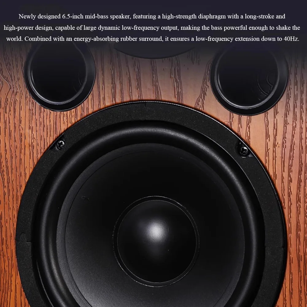 홈 HIFI 65인치 패시브 스피커 100Wx2 출력 전력 2크로스오버 스테레오 오디오파일 북쉘프 스피커 4인치 실크 돔 트위터