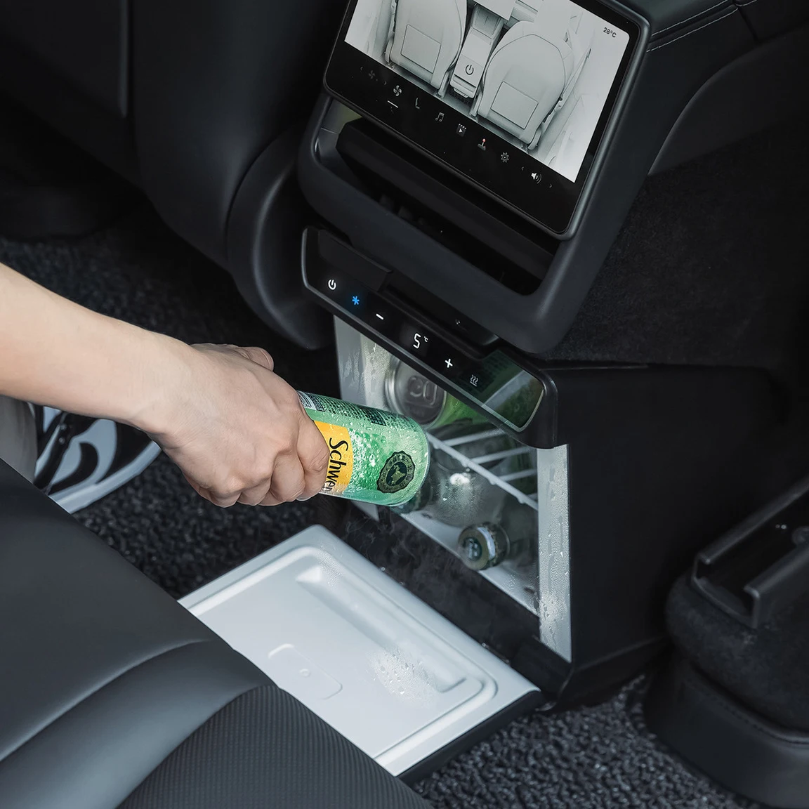 3.6L Cooler & Heater Refrigerator Car Freezer Fridge Portable Rear Seat Refrigerator for  Model Y Juniper 2026 2025
