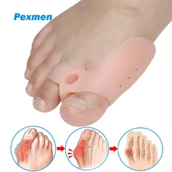 Pexmen 2Pcs/Pair Soft Bunion Corrector Toe Separators Spacers for Bunion Relief Bunion Cushion Protector with Gel Shield