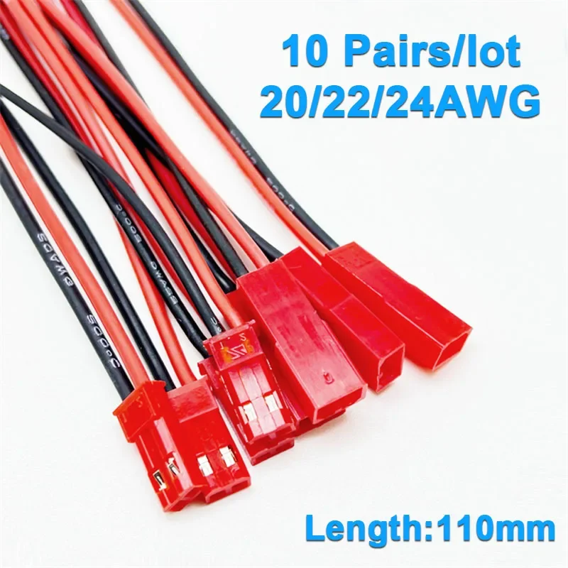 10 Pairs Female & Male Red Plug Housing Crimp Terminal Connector Kit 20AWG 22AWG 24AWG WireCompatible with SYP