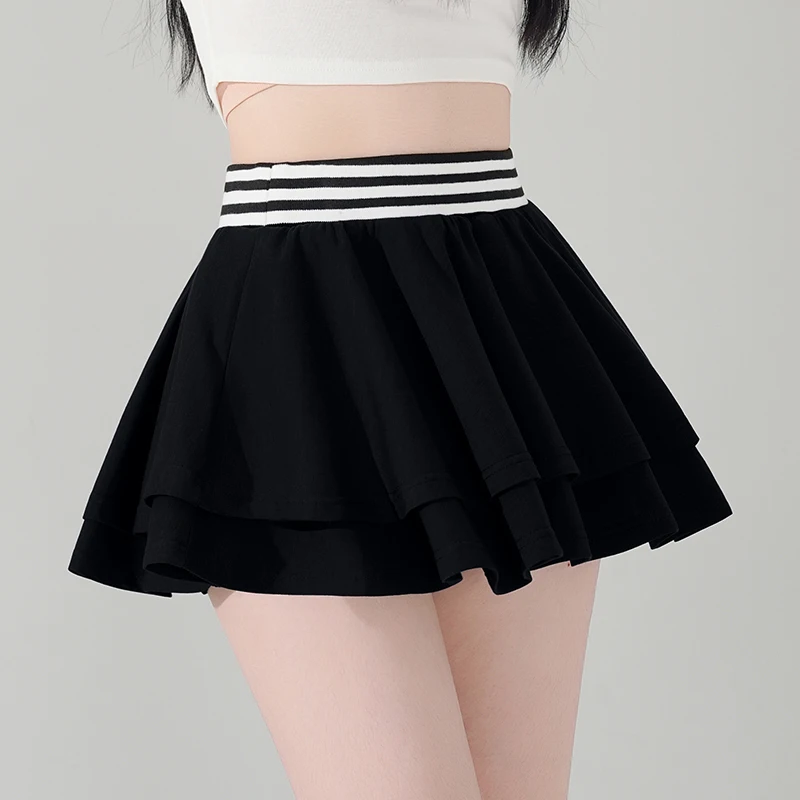 2025 nuevas faldas de yoga para mujer, minifalda Y2K de cintura alta para verano, tenis coreano para estudiantes, faldas de baile de malla blanca, ropa para mujer