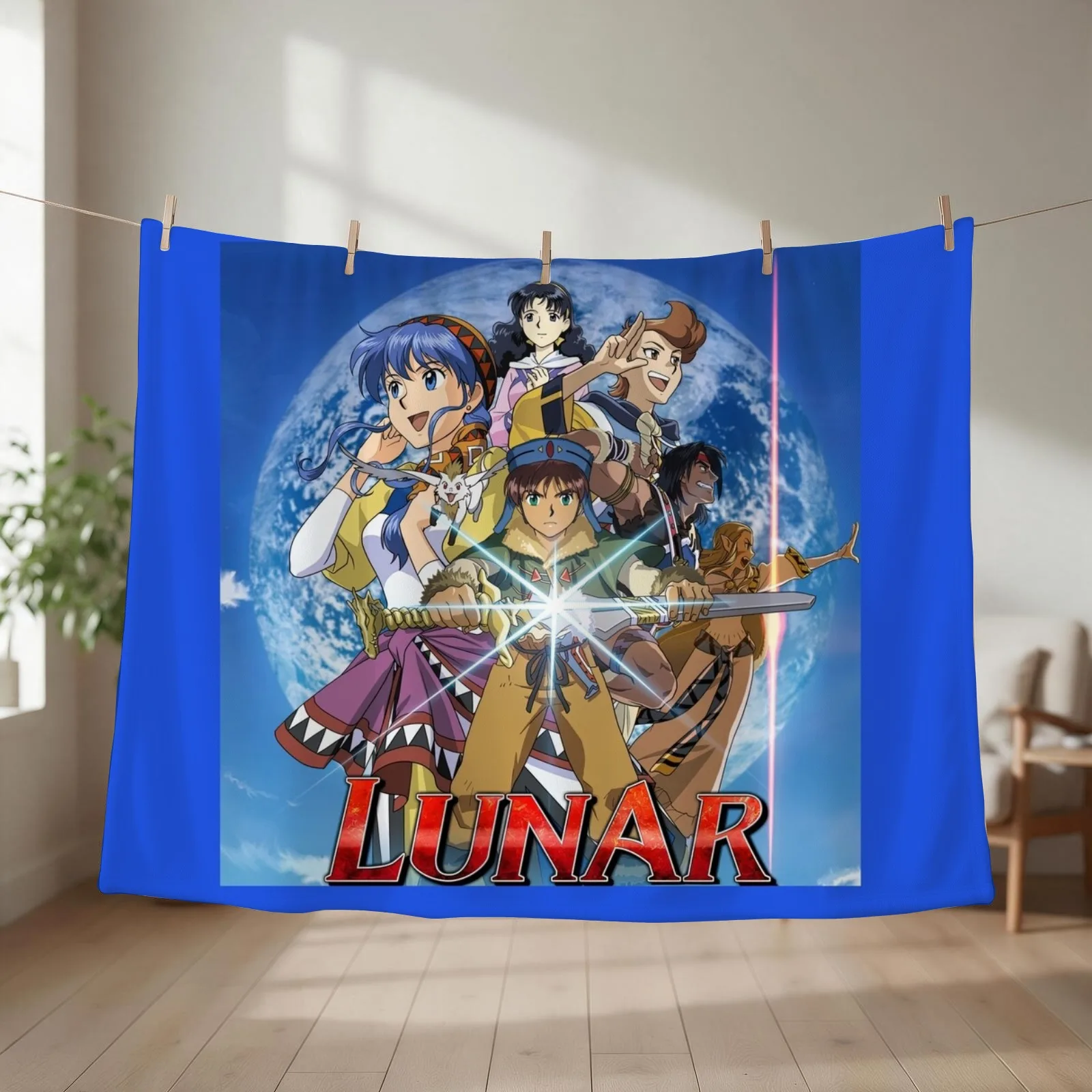 Lunar: The Silver Star Throw Blanket Winter beds Soft Plush Plaid Blankets For Baby Hair Blankets