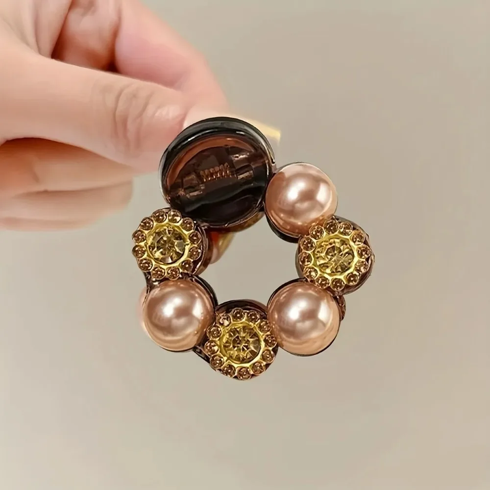 1pc women’s low-profile hairpin with high-quality water-drop embellishments, simple, curled hair accessories.