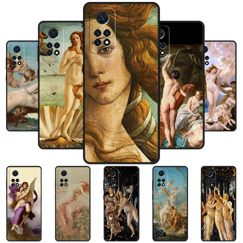 Art Painting The Birth Of Venus Phone Case For Redmi Note 11 EPro 11S 10 10T 9S Promax 8 Pro Xiaomi Mi 10 11 12X 12S Ultra Cover