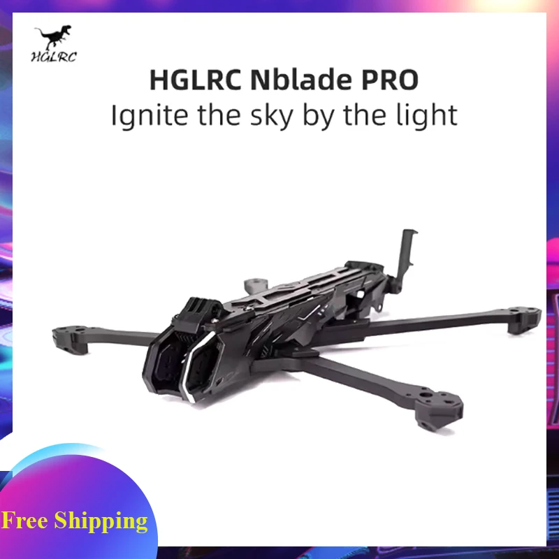 

HGLRC Nblade Pro 7-inch FPV Frame Dual-use for Freestyle and Cinematic Expansion Points High Payload & Long Flight Time RC Parts