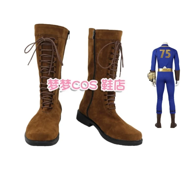 Sole Survivor Veteran Soldier Vault 75 Cosplay Shoes Boots Halloween Carnival Party Christmas Costume Prop Boots