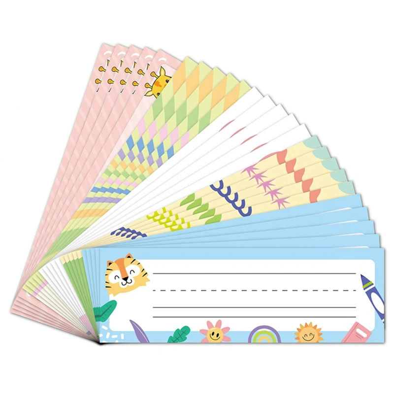 

75Pcs Exercise Book Labels Desk Nameplate Name Plate, Can Be Written On, Self-Adhesive Stickers Made Of Adhesive Paper