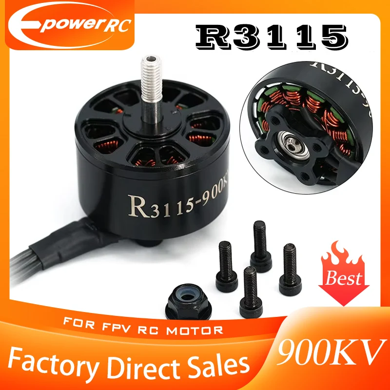 R3115 Brushless Motor 900KV 1200KV 8-10inch High Power For FPV RC Racing Drone Multirotor Airplane Long Range DIY Motor Parts​