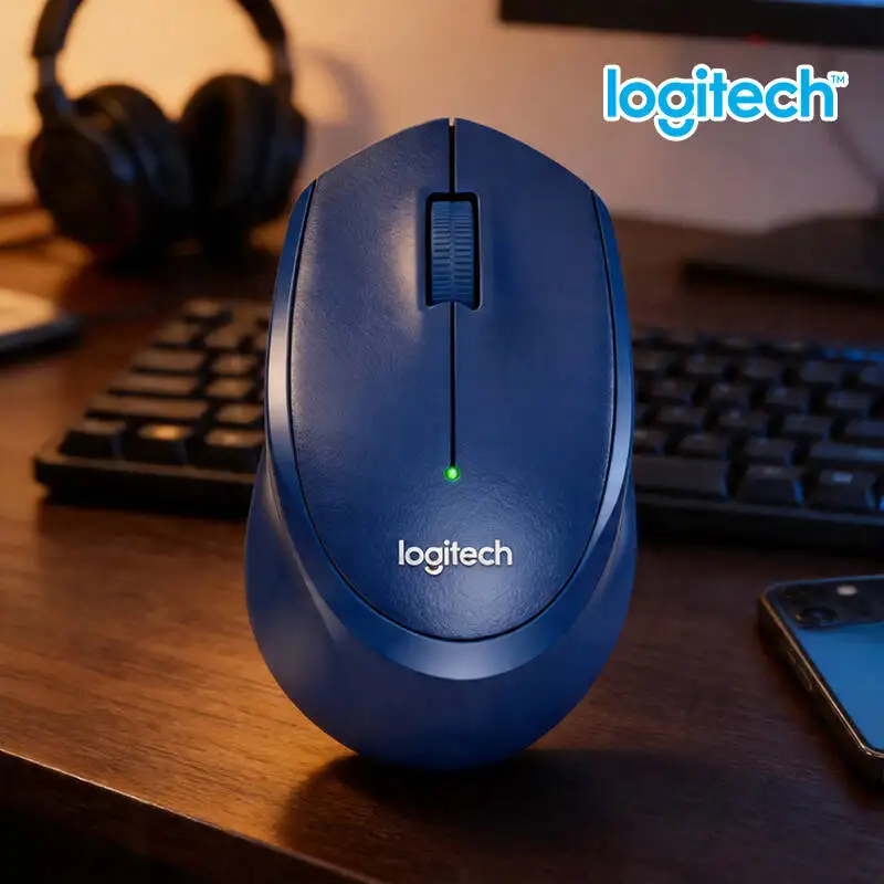 

Беспроводная бесшумная мышь Logitech M330 с высокой точностью отслеживания, 2.4 ГГц, оптическая, тонкая, для ноутбуков, ПК, Mac, настольных компьютеров