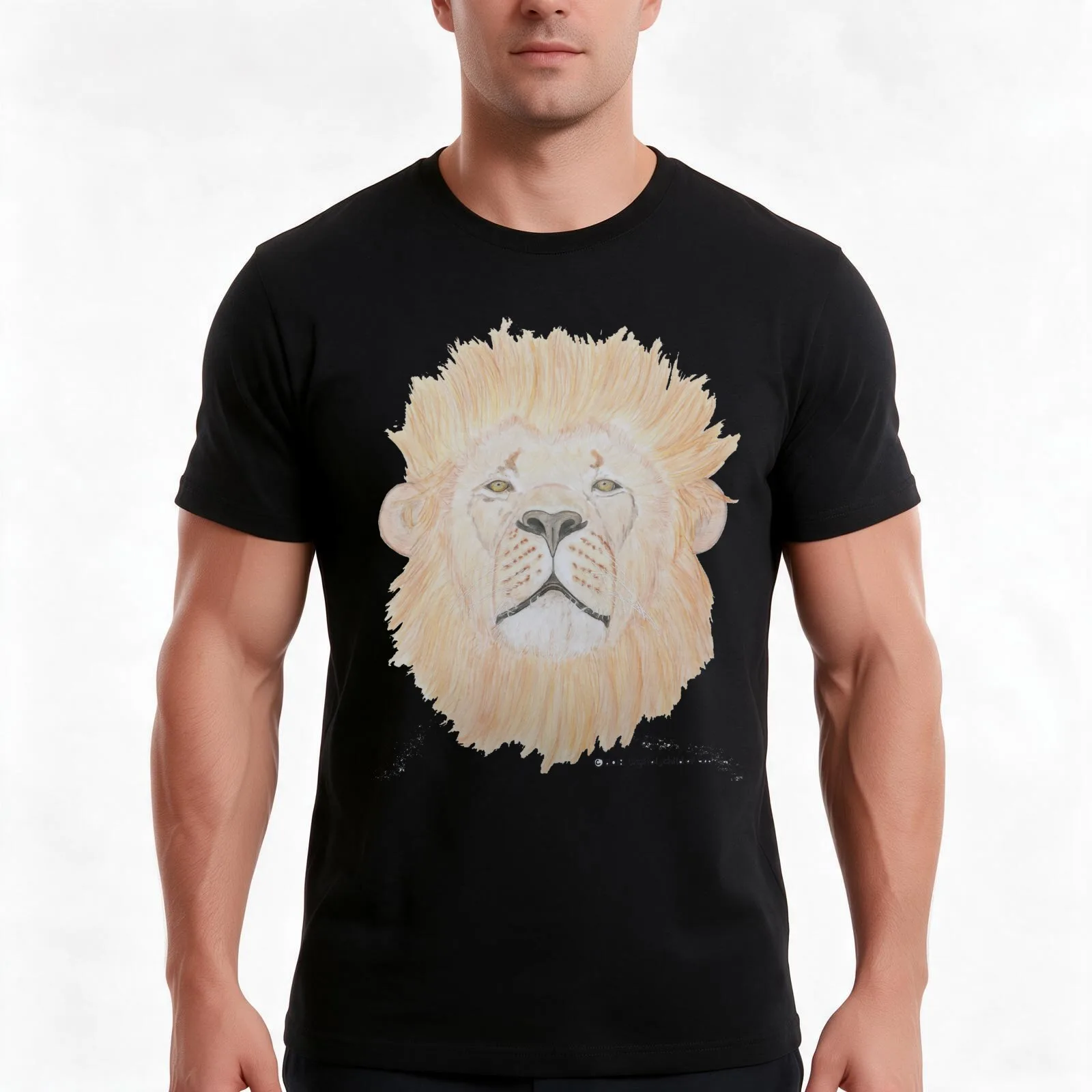 Lion of Judah Strong Bold Confident Fierce Lion in Watercolor T-Shirt Summer Casual Cotton Tee Oversized Streetwear Tops