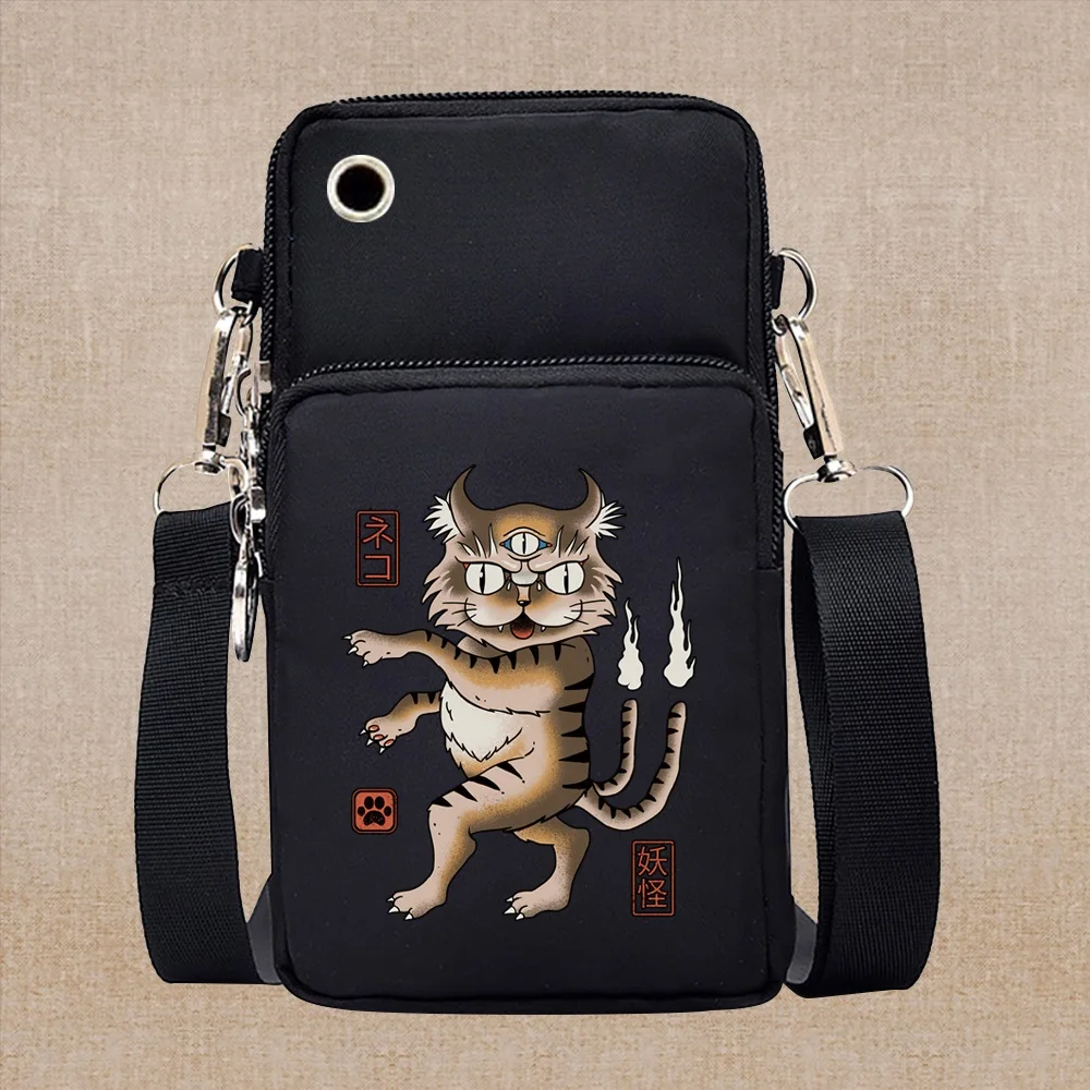 Pouch Wallet Sports Universal Mobile Phone Bag Crossbody Bags for Girls Shoulder Bag Cute Monster Pattern for xiaomi/iPhone