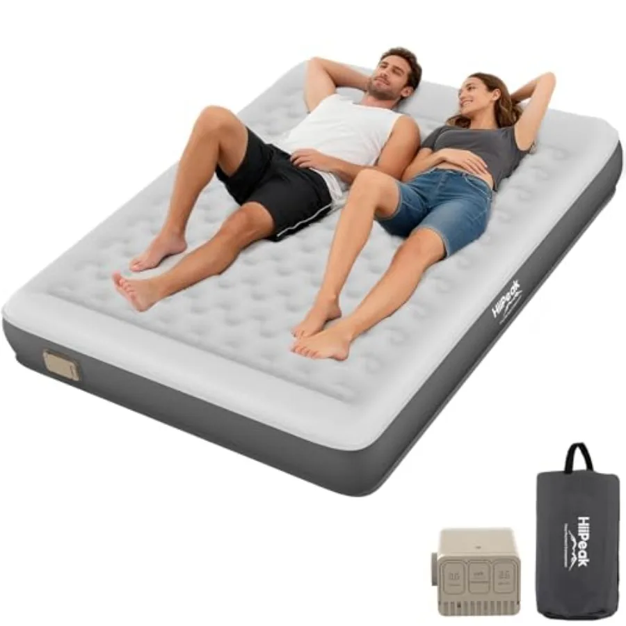 

Queen Air Mattress Bed with Removable Multi-function Air Pump Self Inflatable TPU ECO Blow Up Bed All Night Stability No Lost A