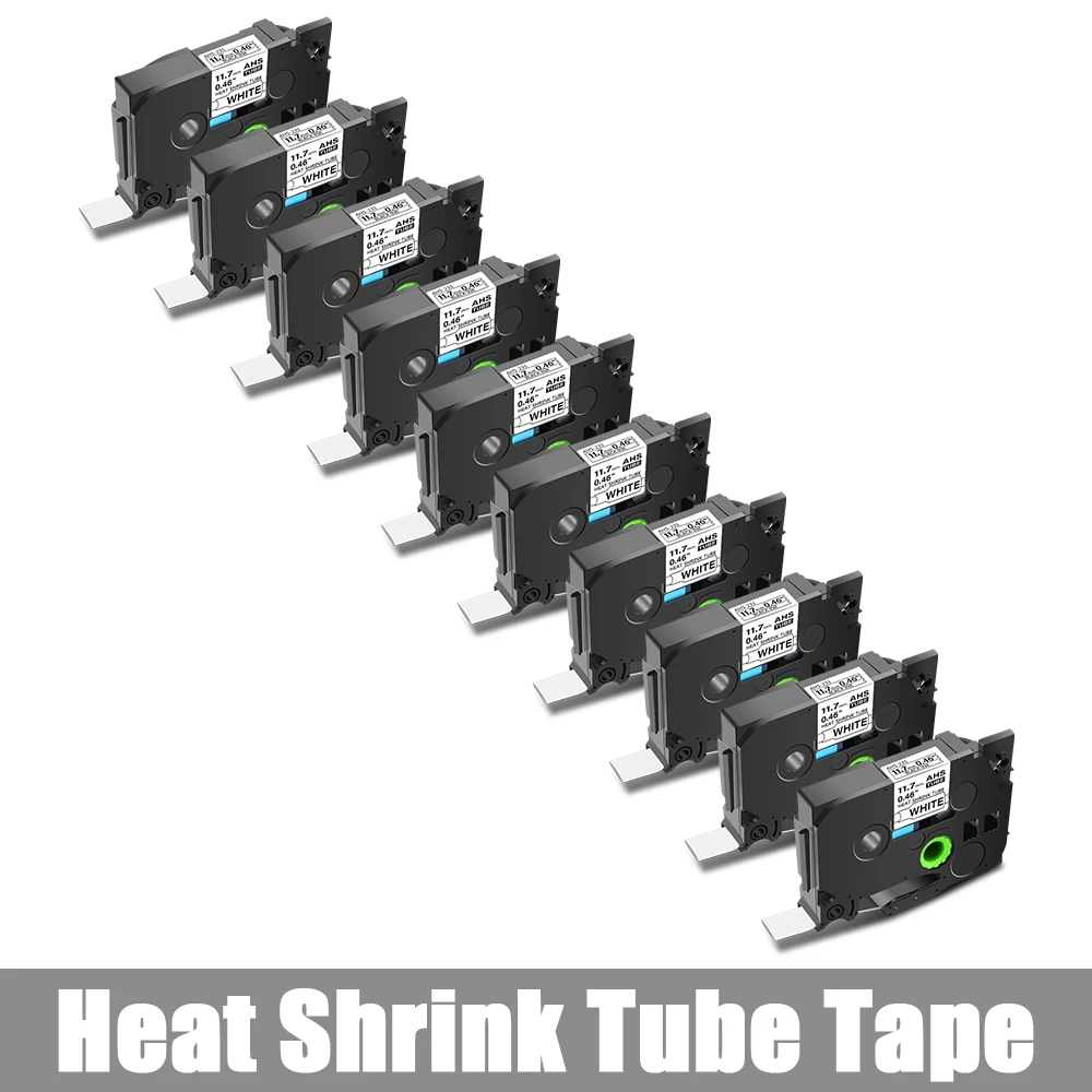 

3/5/10 шт. ленты для термоусадочных трубок Brother HSE 211 221 231 611 621 631, совместимые с лентой Brother P-touch Maker