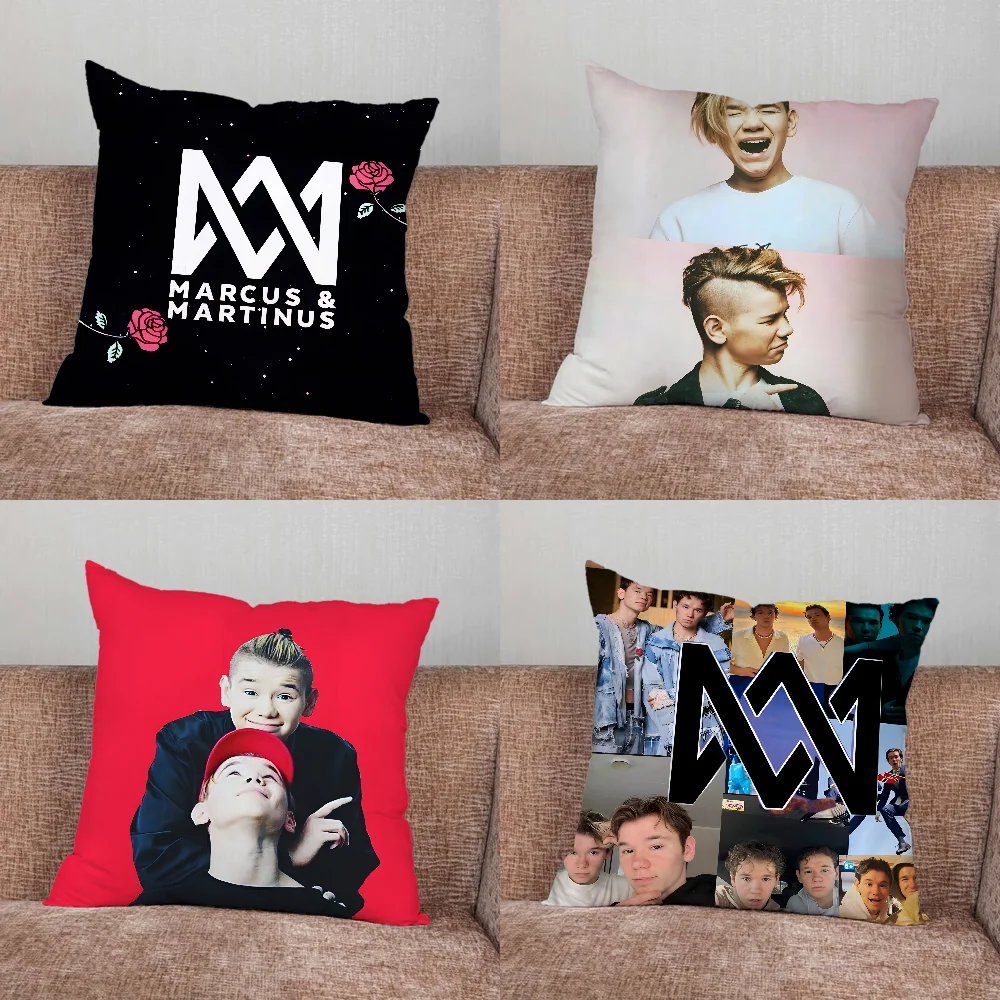 

M-Marcus and M-Martinus Pillow Case For Home Bedroom Car Office Decoration Living Room Sofa Cushion Cover Suitable