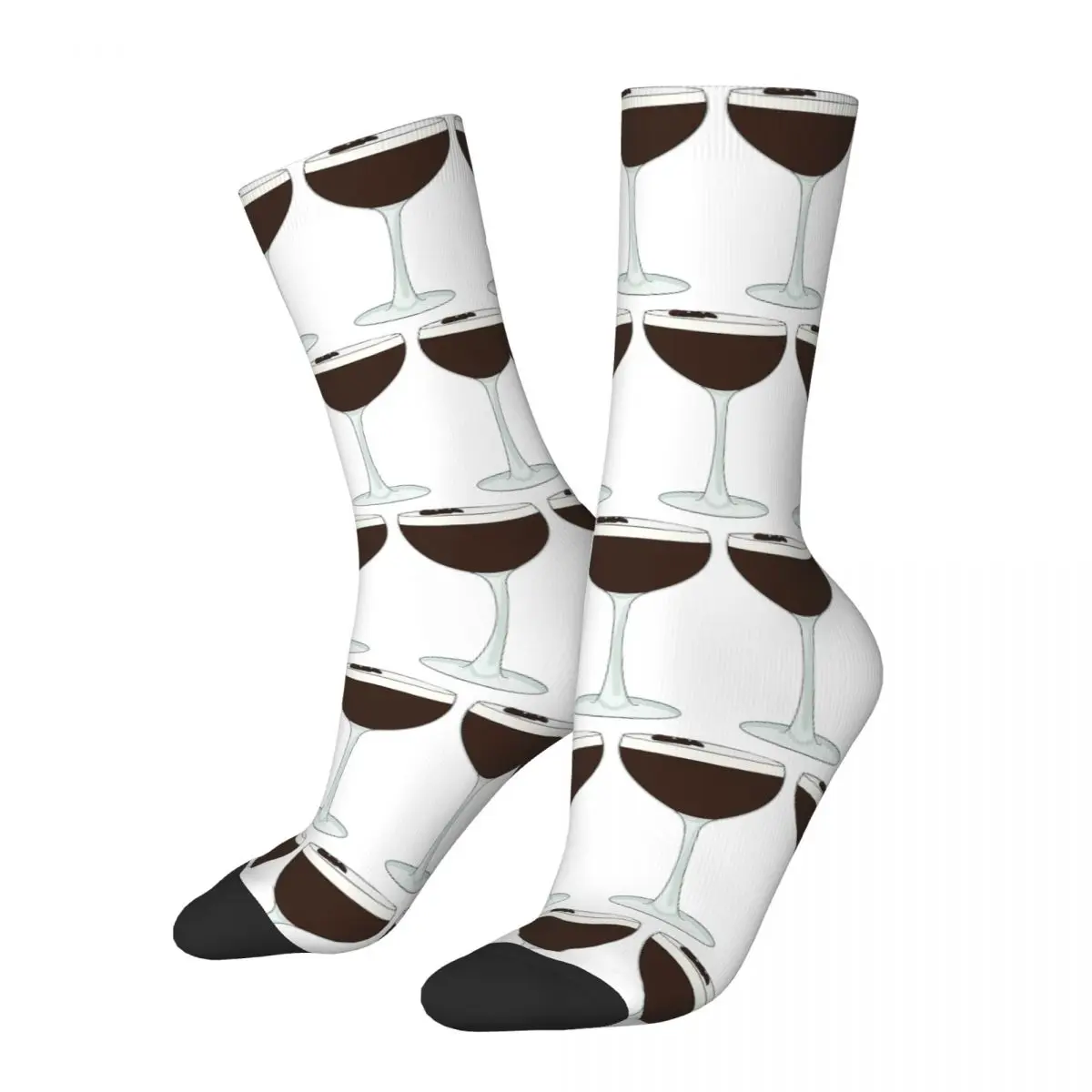 

Espresso Martini Socks Harajuku Sweat Absorbing Stockings All Season Long Socks Accessories for Unisex Gifts