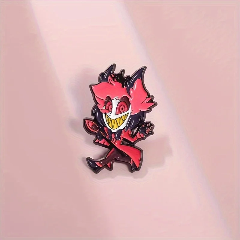 Hazbin Hotel Alastor Enamel Lapel Pin – Cartoon Brooch, Retro Gaming Pins for Backpack, Hat, or Clothing, Collectible Accessory