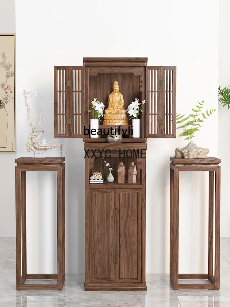 

Ниша Будды из цельного дерева, новый китайский стиль, шкаф для одежды, алтарь, бытовой алтарь для шкафа Будды